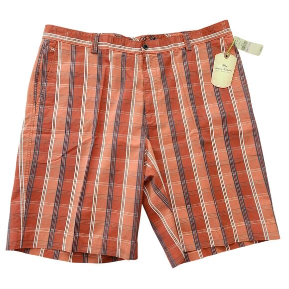 NWT Tommy Bahama Playa Del Plaid Cotton Silk Shorts Size 42 - Picture 1 of 4